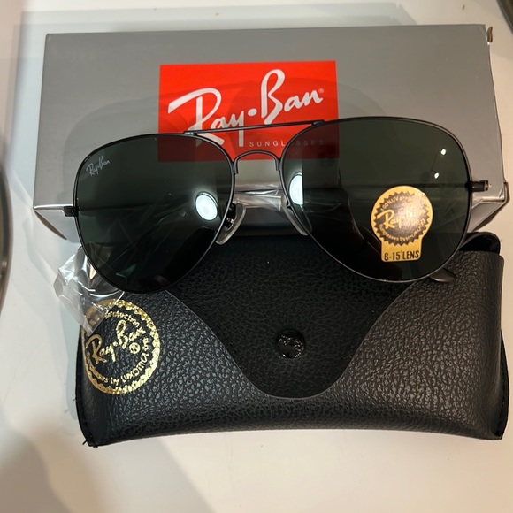 Rayban Aviator large Metal [ All Black ] - Picture 1 of 5